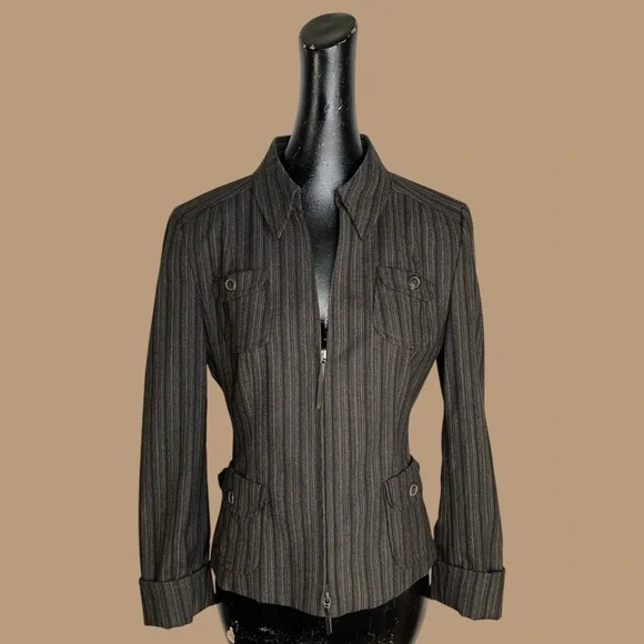 Akris Punto Black Pinstripe Blazer - Picture 11 of 15